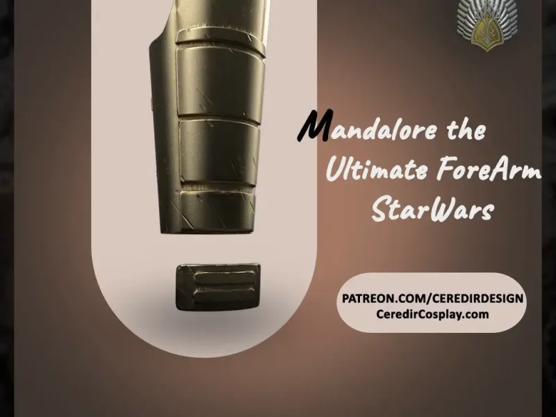 Mandalore the Ultimate forearm  star wars 3D digital dl