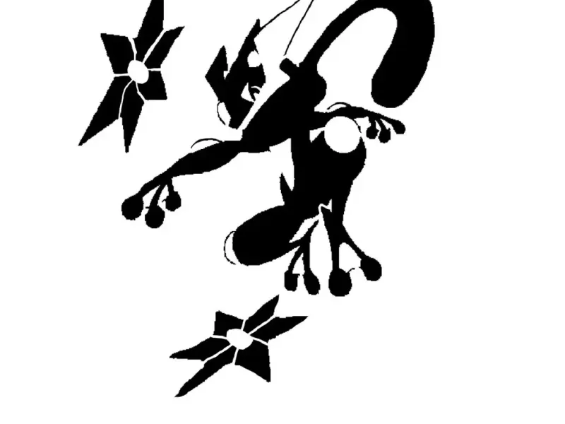 Greninja-Schablone
