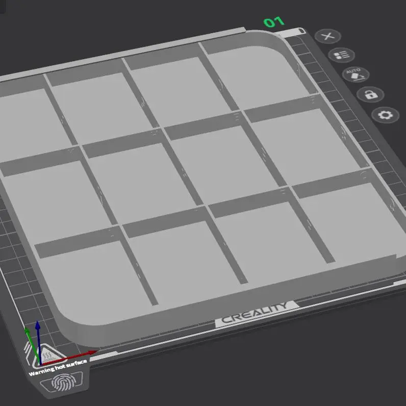 Screws/beads jewelry storage box with sliding lid 3x4 cells