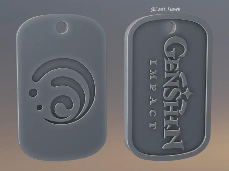 Hydro dogtag Genshin Impact
