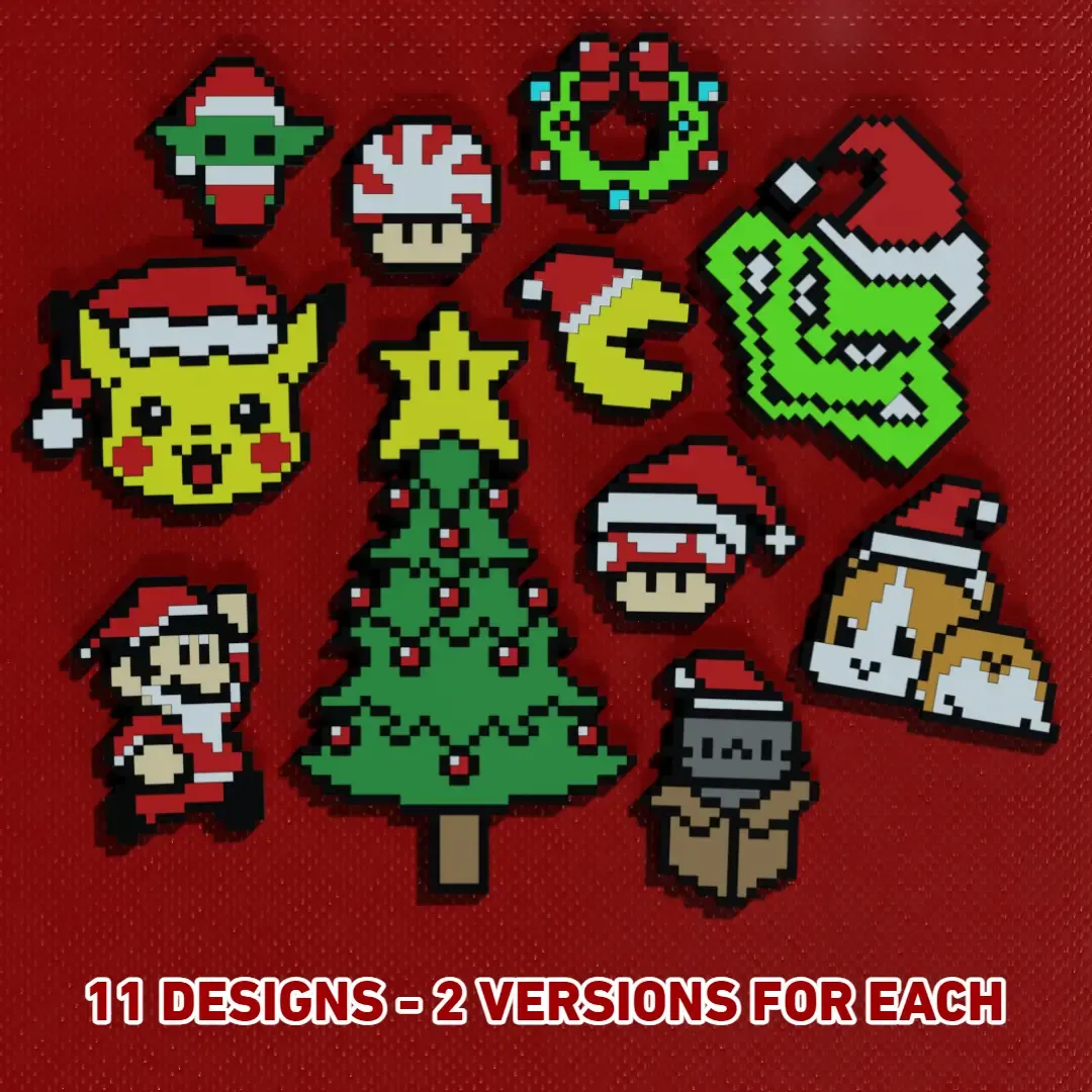 Pixelated / 8Bit Christmas Ornament Collection