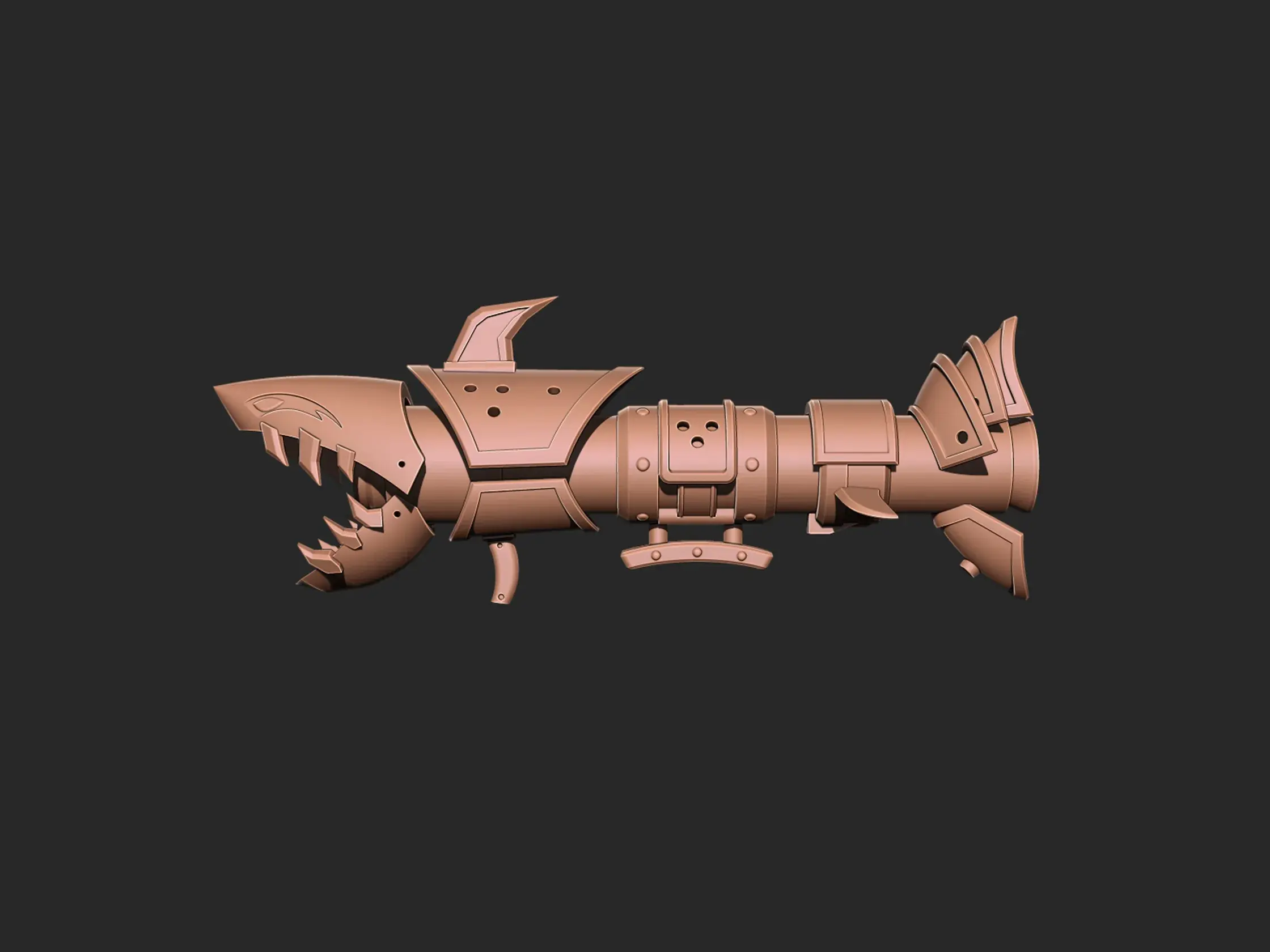 Jinx Fishbone shark Launcher 3d print model