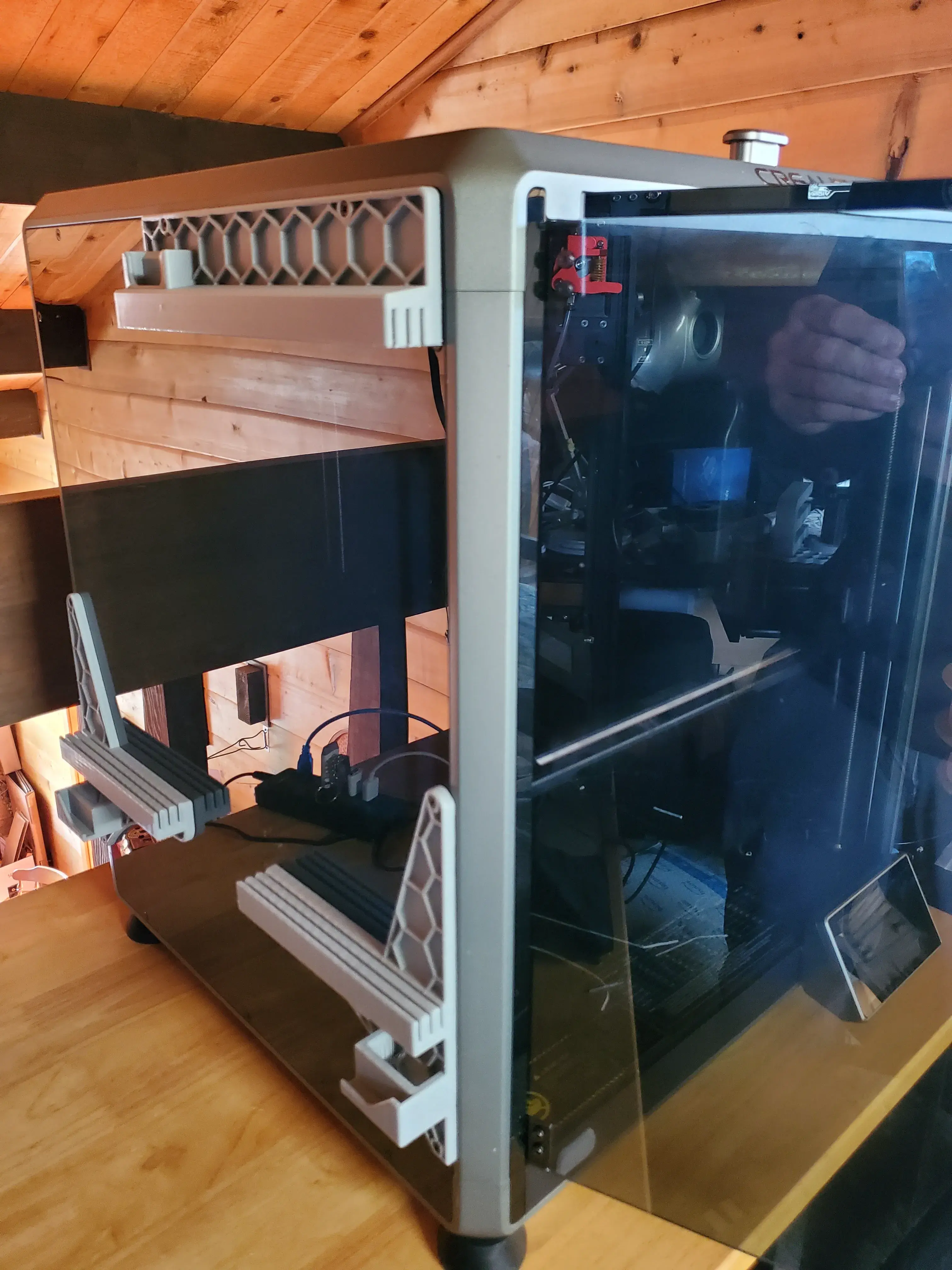 K1 Max lid hanger and build plate storage