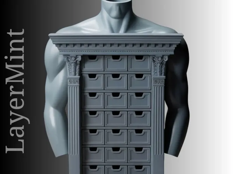 Ancient Greek Column Torso Drawer Organizer