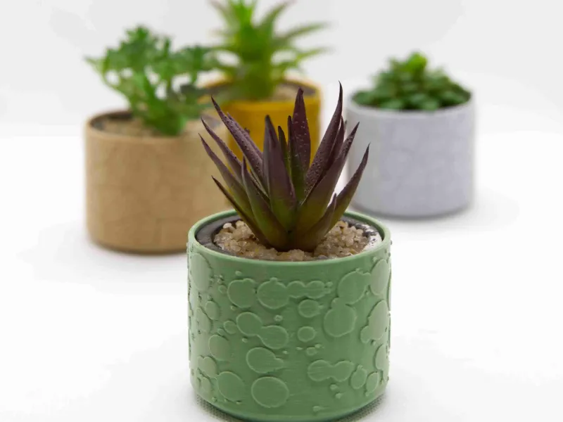 Vase #5 - Kreis Flüssiges Muster