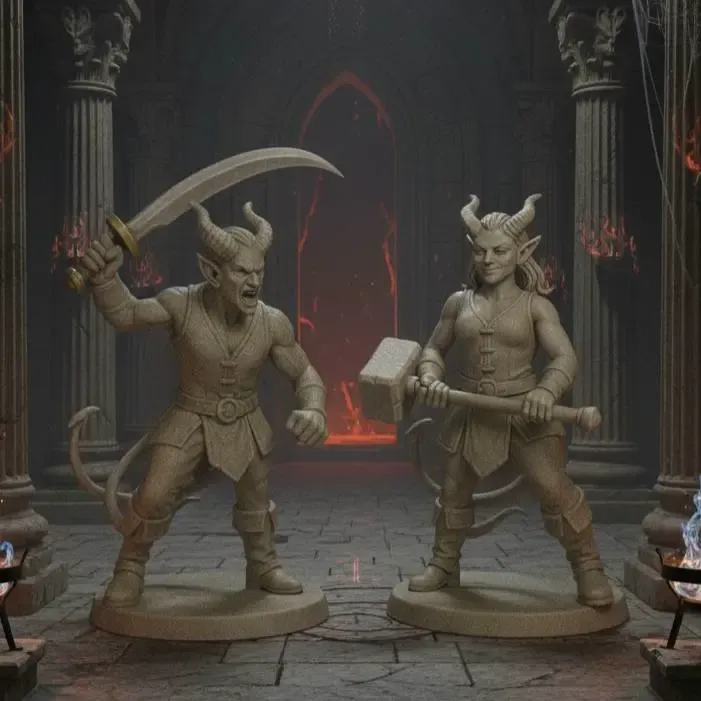 DnD Tiefling Miniature (5cm)