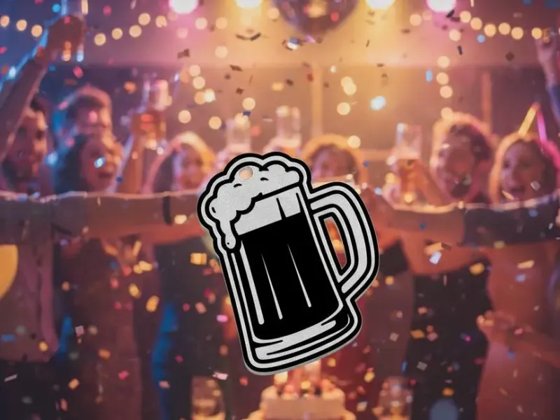 llavero de chopp cervecero