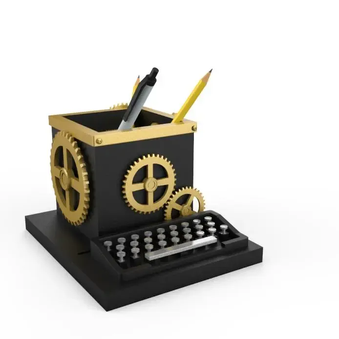 Steampunk Typewriter Pen Holder