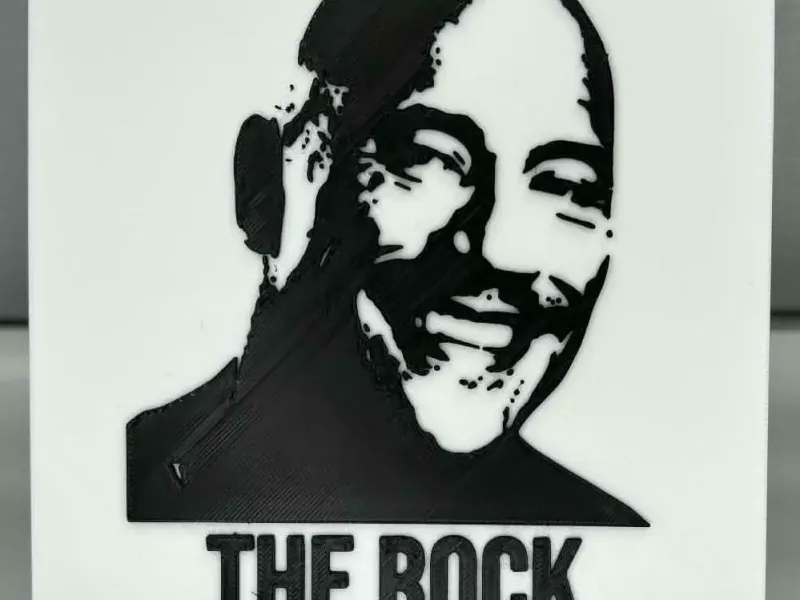 Dwayne Johnson (The Rock) portrait 150mm tile