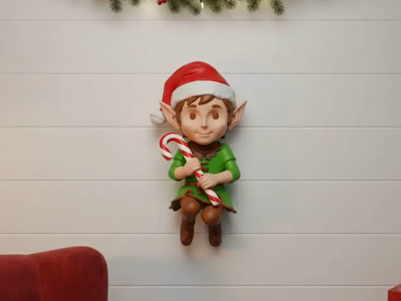 ayudante de santa - relieve para pared navideño