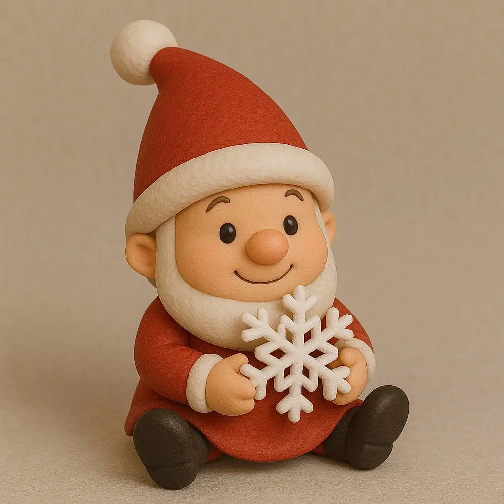 Santa whit snowflake