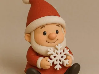 Santa whit snowflake