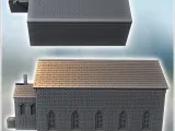 Brick workshop with large access door and annex with stairca-3