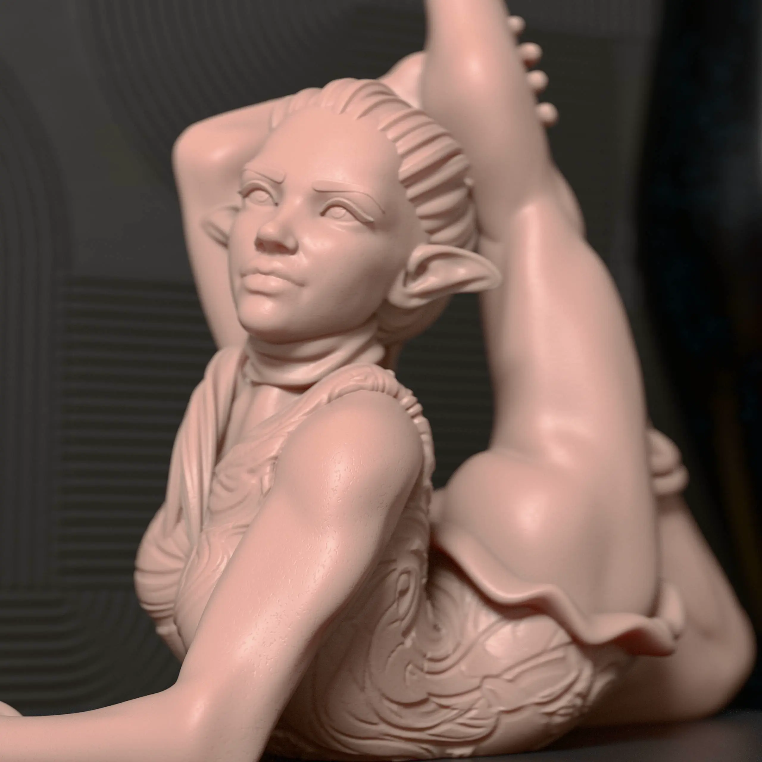 Elf Stretching Sculpture