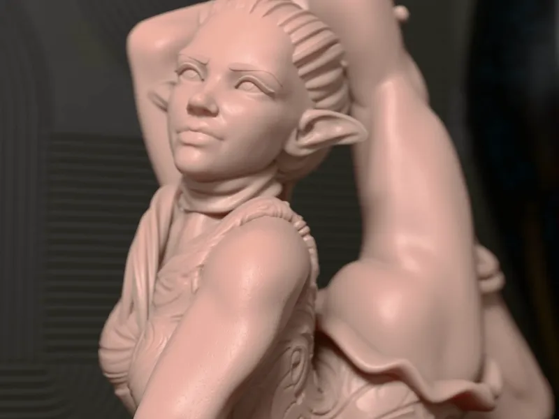 Rekkende elf sculptuur