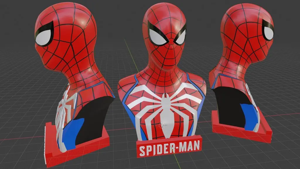 Multicolour Spider-Man PS4 Bust - Advanced Suit MMU