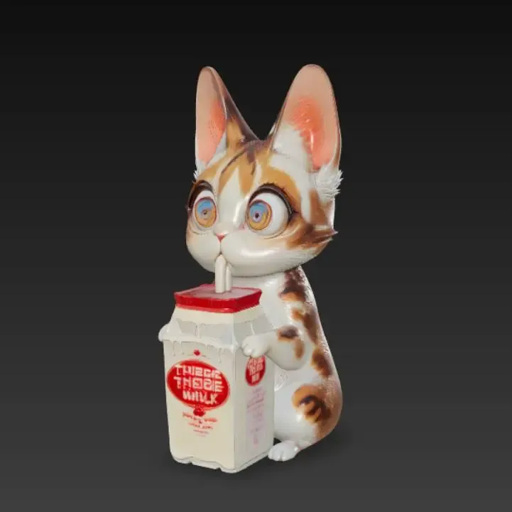 kitten with milk