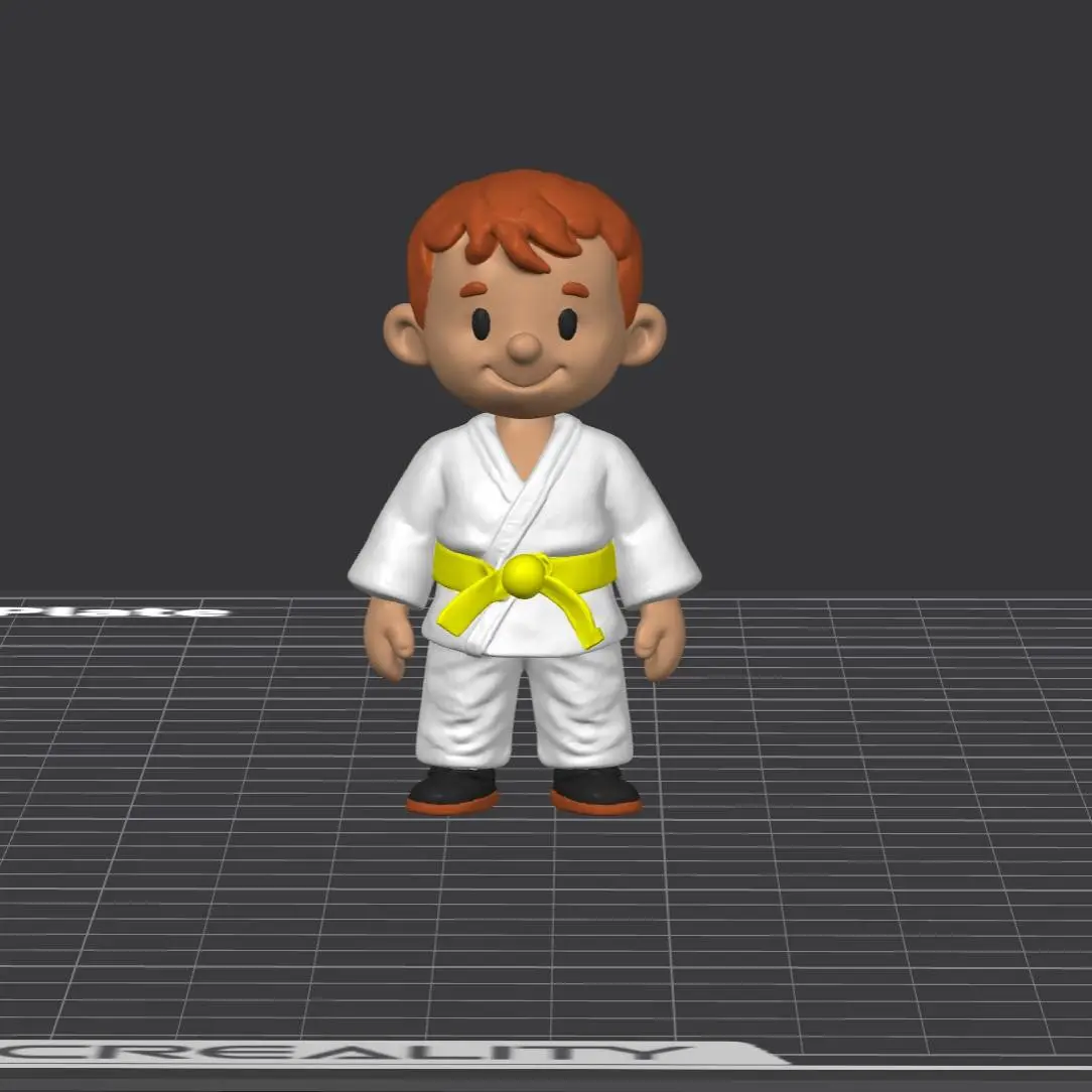 Judo Karate Figur mit Rückennummer Name