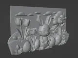 Spring Easter Bunny Decoration 1-3