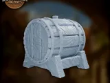 Tavern Beer Cask – DnD Tabletop Terrain (Presupported STL)-1