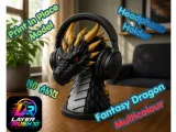 3D Printed Dragon Head for Showcase and Headphone Holder !!!-2