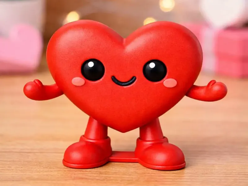 ❤️Valentine Heart Character – Easy Print Gift❤