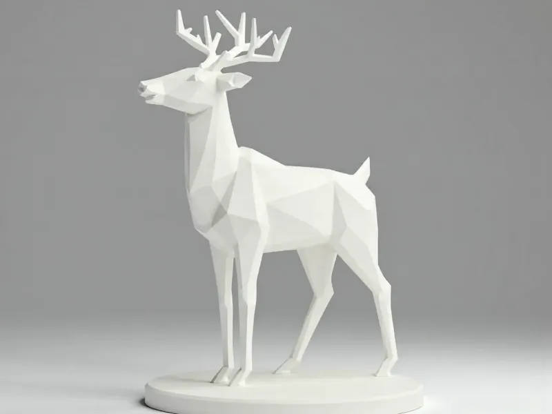 Serie navideña de Xempiaaz - Reno low poly de Papá Noel