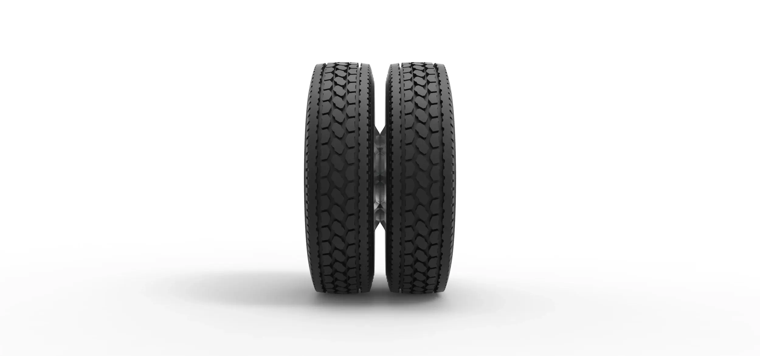 Rear custom wheel of semi truck V6 Scale 1:25