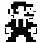 8 Bit Mario stencil