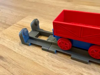Dead end railway track for Duplo brick train rails
