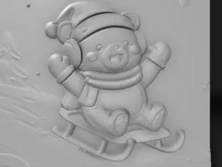 bear on a sled