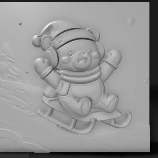 bear on a sled