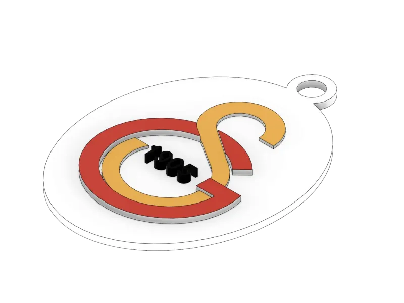 GS (GALATASARAY) 3D LOGO BY OK (COLOR PRINTABLE)
