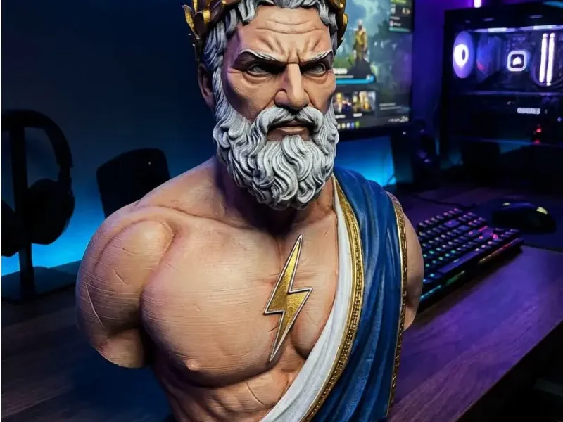 Busto de Zeus, Deus Grego | Estátua do Rei do Olimpo