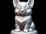 Cute Corgi Ein 3d Print Model-1