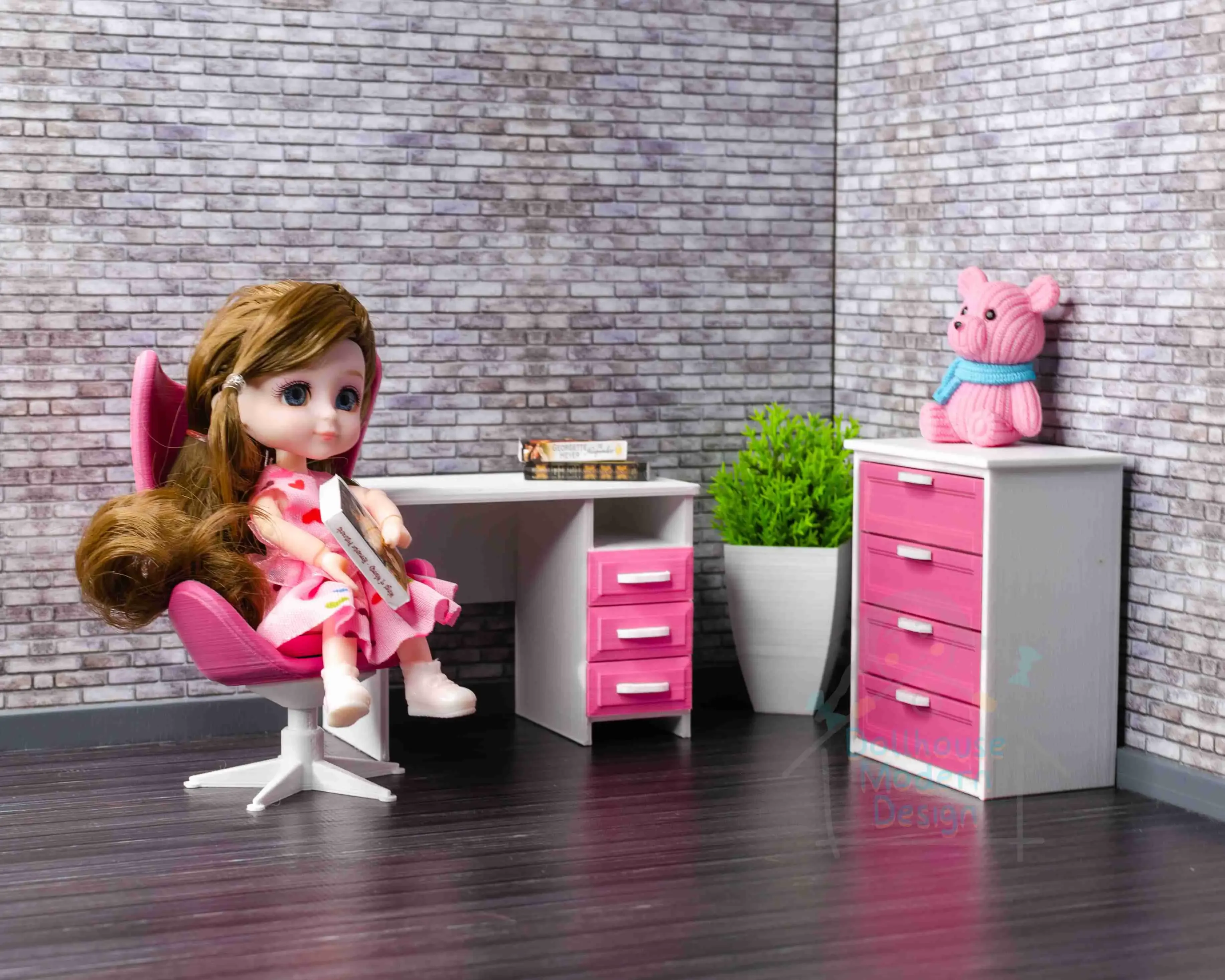 Dollhouse Miniature Office Swivel Chair 1:12 scale furniture