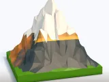 Low Poly Mountain Terrain – Stylized Mountain Landscape STL-6
