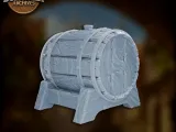 Tavern Beer Cask – DnD Tabletop Terrain (Presupported STL)-2