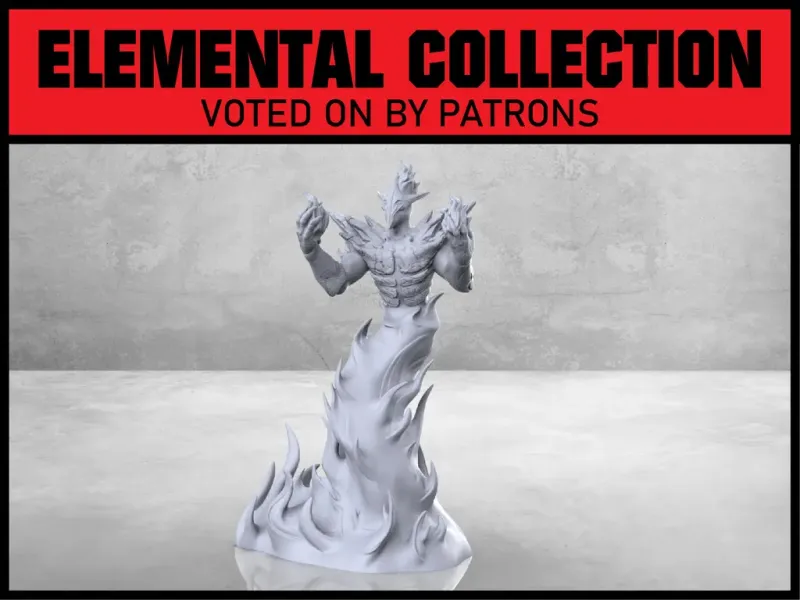 Elemental de fuego mayor - Miniatura de mesa