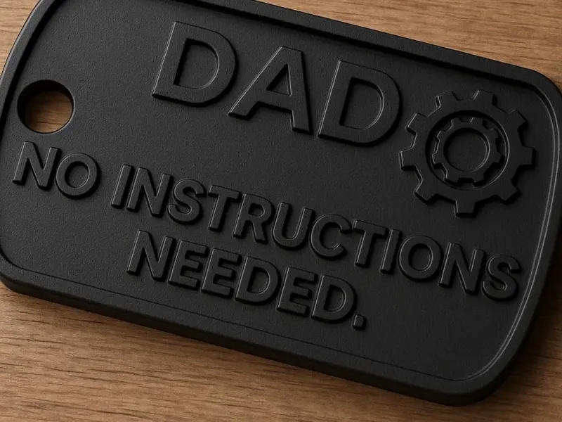 Dad Keychain – No Instructions Needed