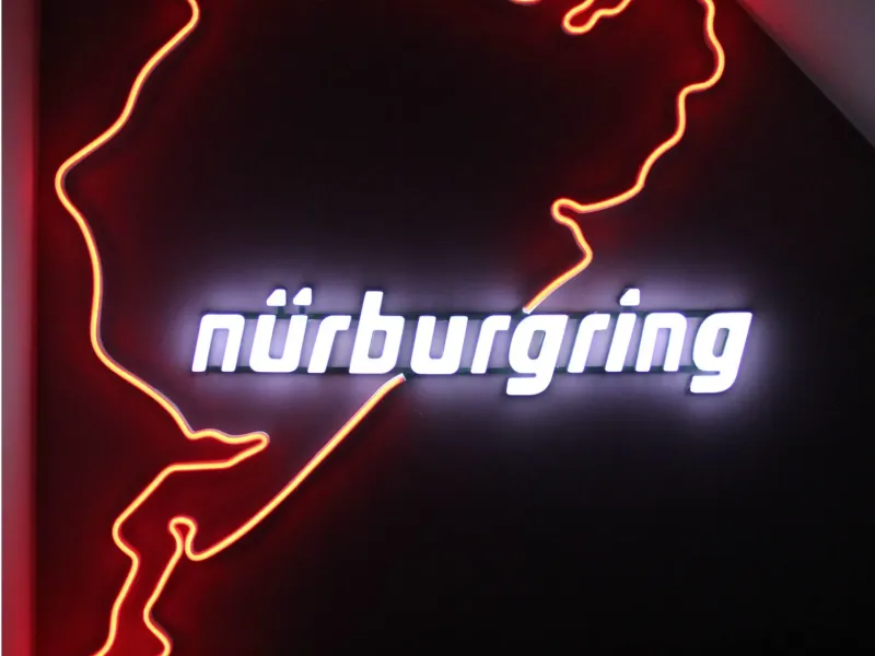Neon nürburgring car tracks