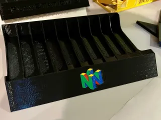 Games stand holder for Nintendo64 cartridges