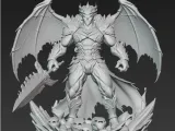 Demonic Winged Overlord – Epic Fantasy 3D Printable Statue-0