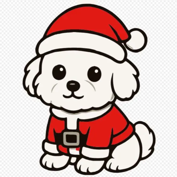 Poodle christmas keychan