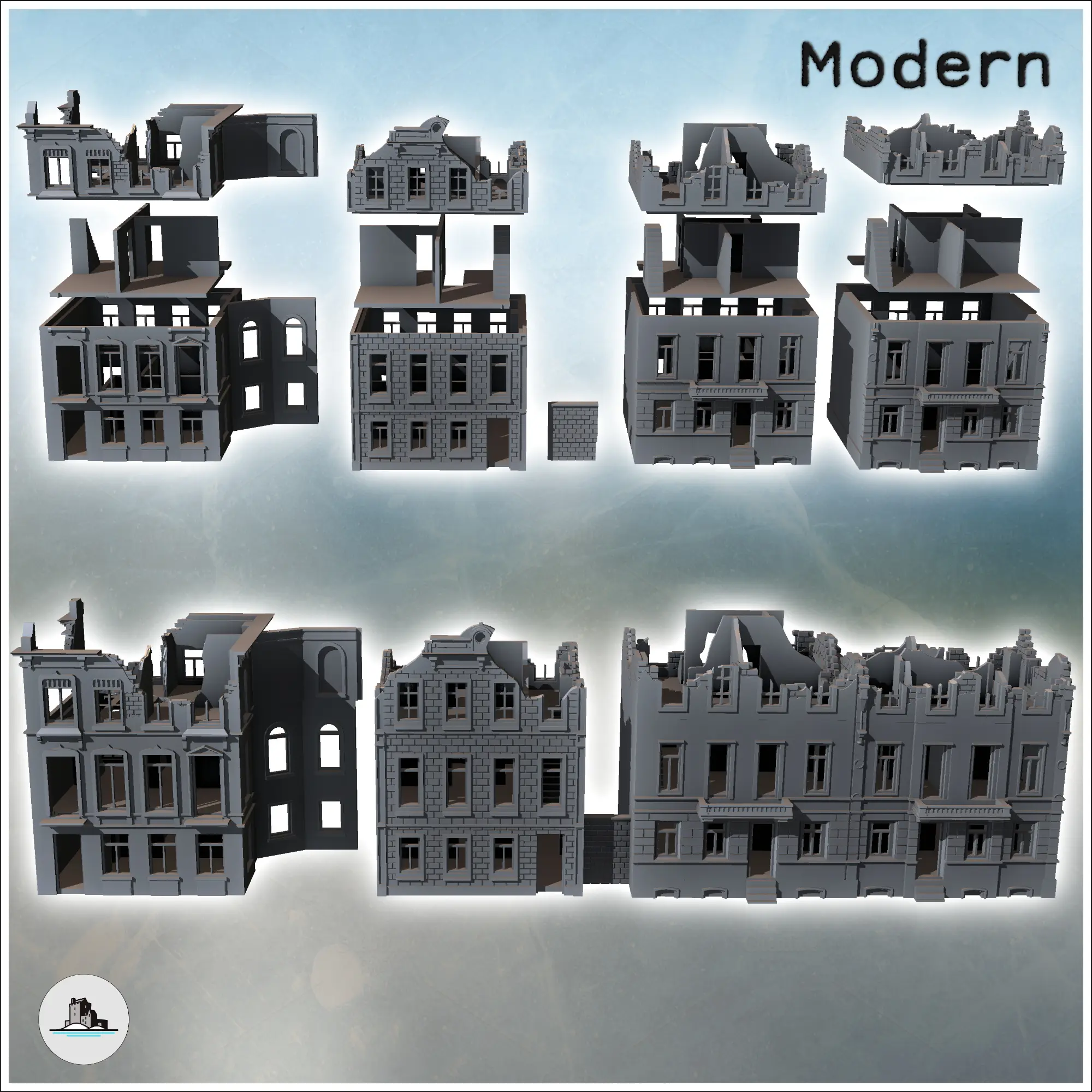European House Set (Arnhem, Netherlands) (ruined version) -