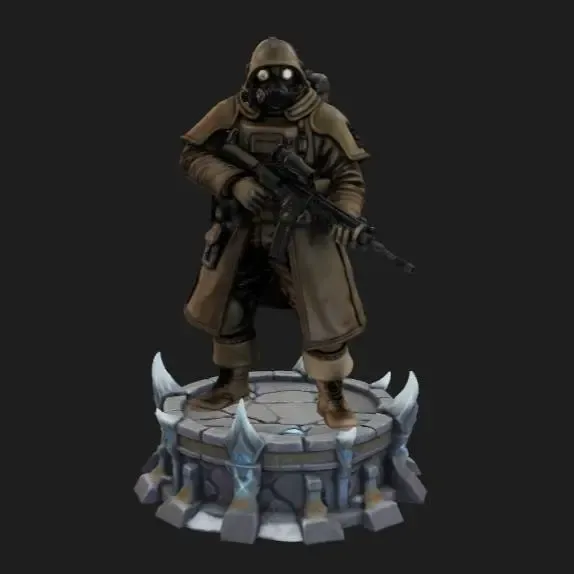 FREE Grimdark trench warfare heavy trooper