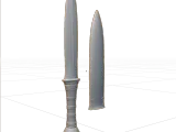 Gemstone Knife with Cover 3D Printable Model-2