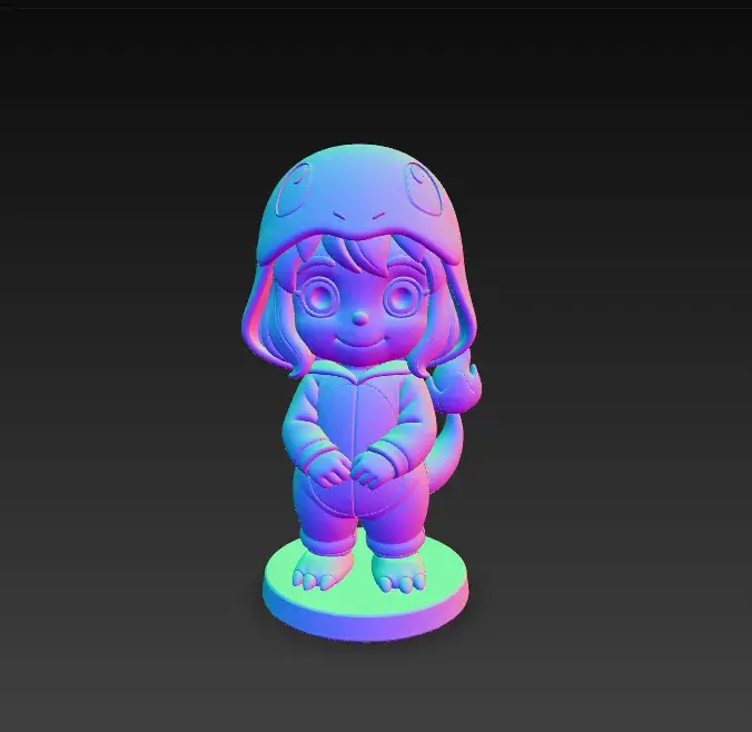 Anya Charmander Pokemon Costume chibi design with base STL