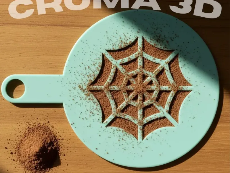 Spider web stencil - Coffee