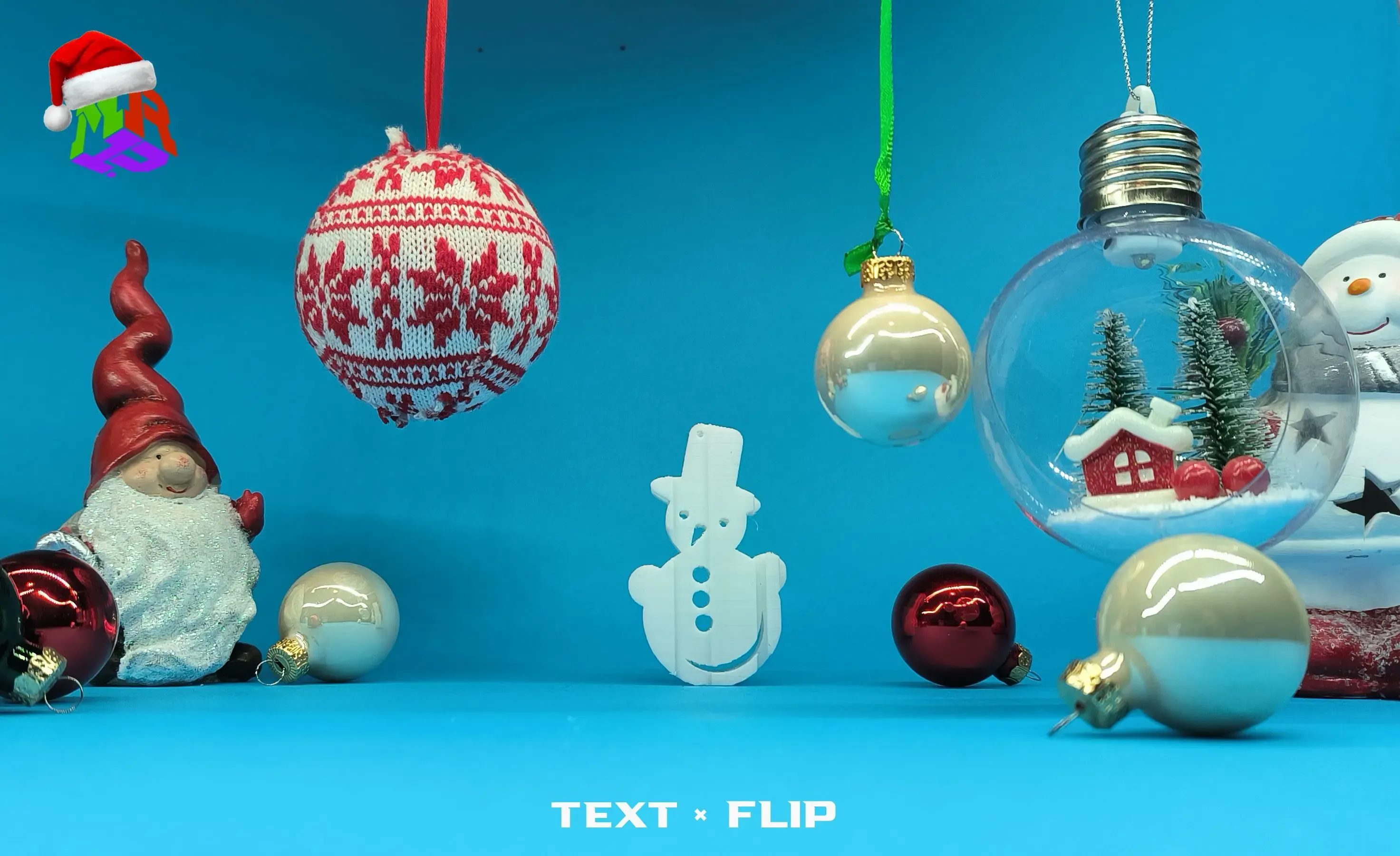 Text Flip - 2024 Snowman